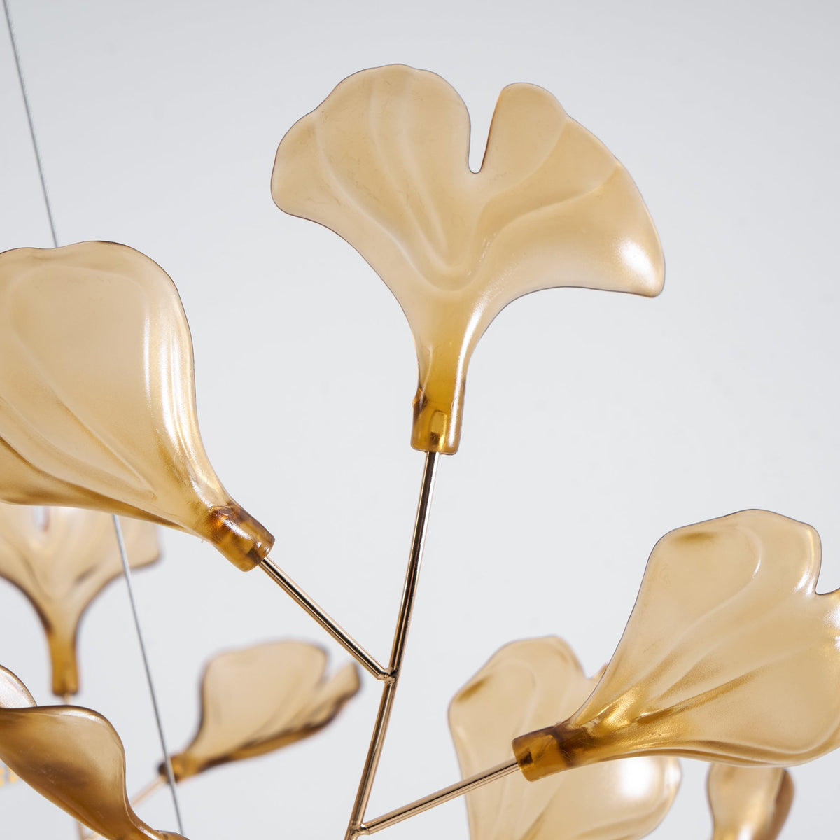 Ginkgo Leaf Canopy Chandelier Sculptural Branch Pendant Light