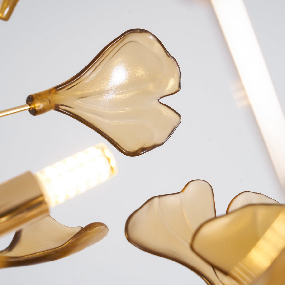 Ginkgo Leaf Canopy Chandelier Sculptural Branch Pendant Light