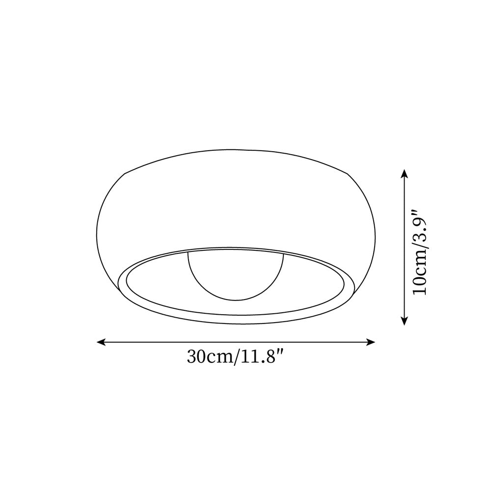 Halo Wood Flush Mount Ceiling Light Round Frame Integrated LED