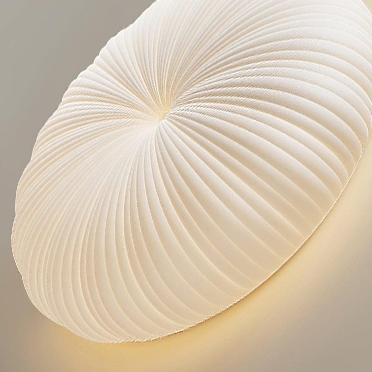 Ribbed Shell Flush Mount Ceiling Light Ribbed Glass Shade