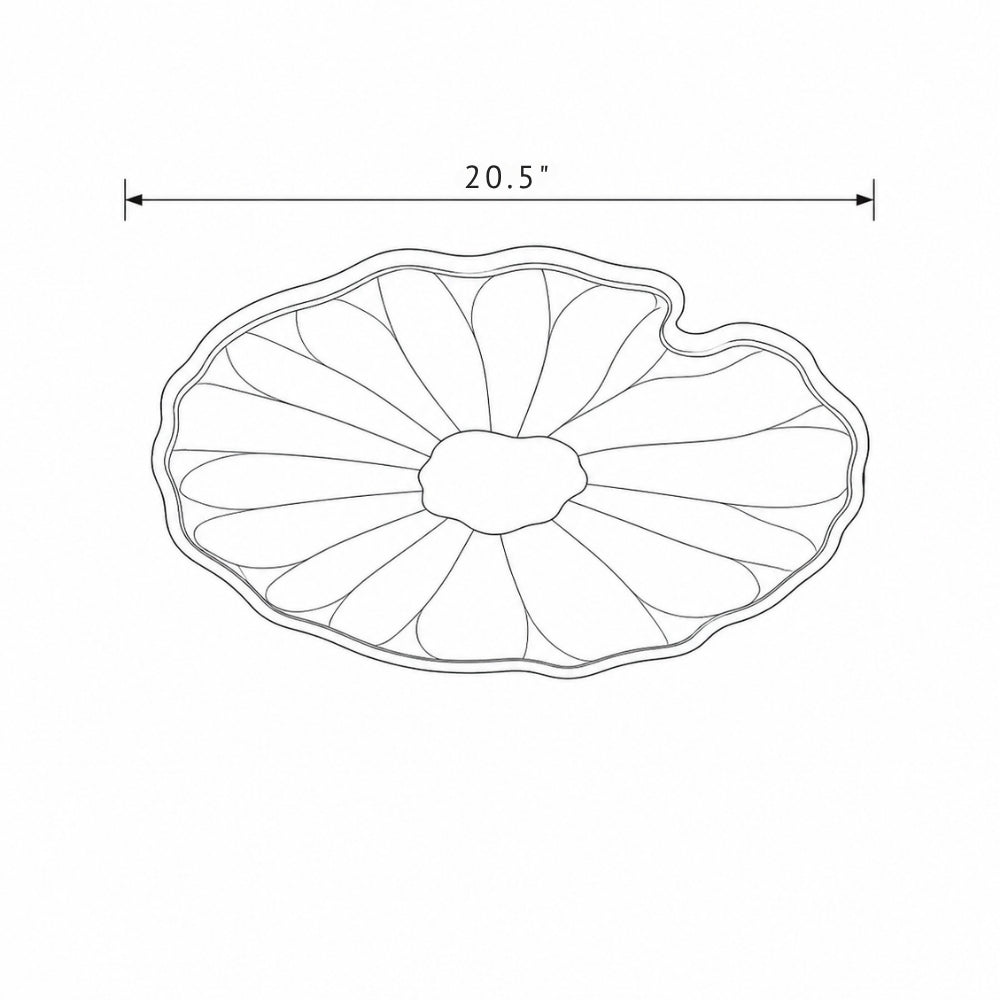 Lotus Petal Flush Mount Ceiling Light Layered Wood Shade
