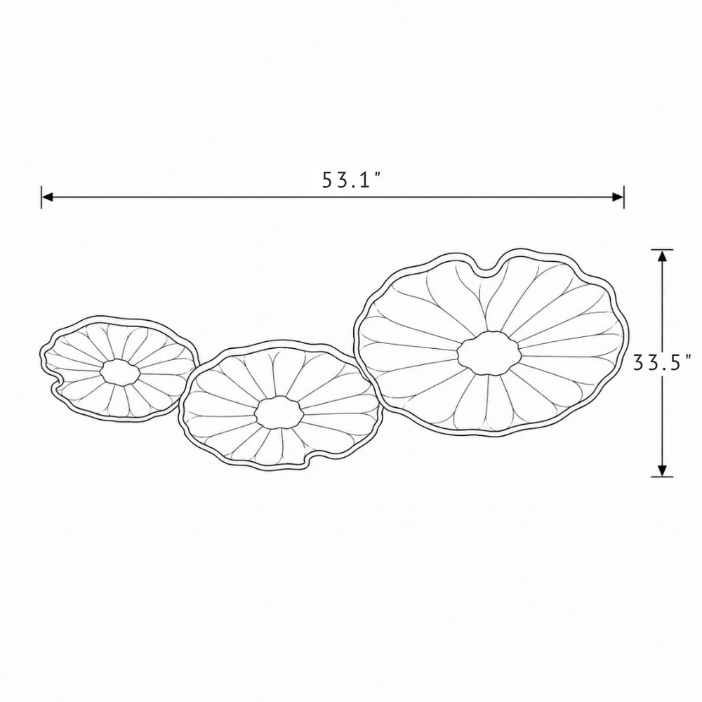 Lotus Petal Flush Mount Ceiling Light Layered Wood Shade