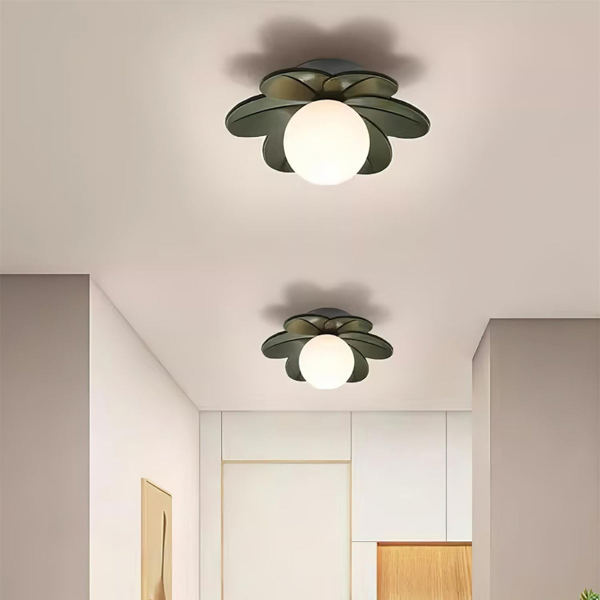 Petal Bloom Flush Mount Ceiling Light Floral Shade Kids Room