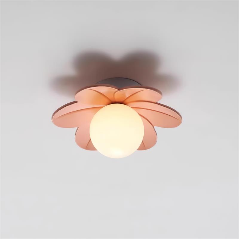 Petal Bloom Flush Mount Ceiling Light Floral Shade Kids Room