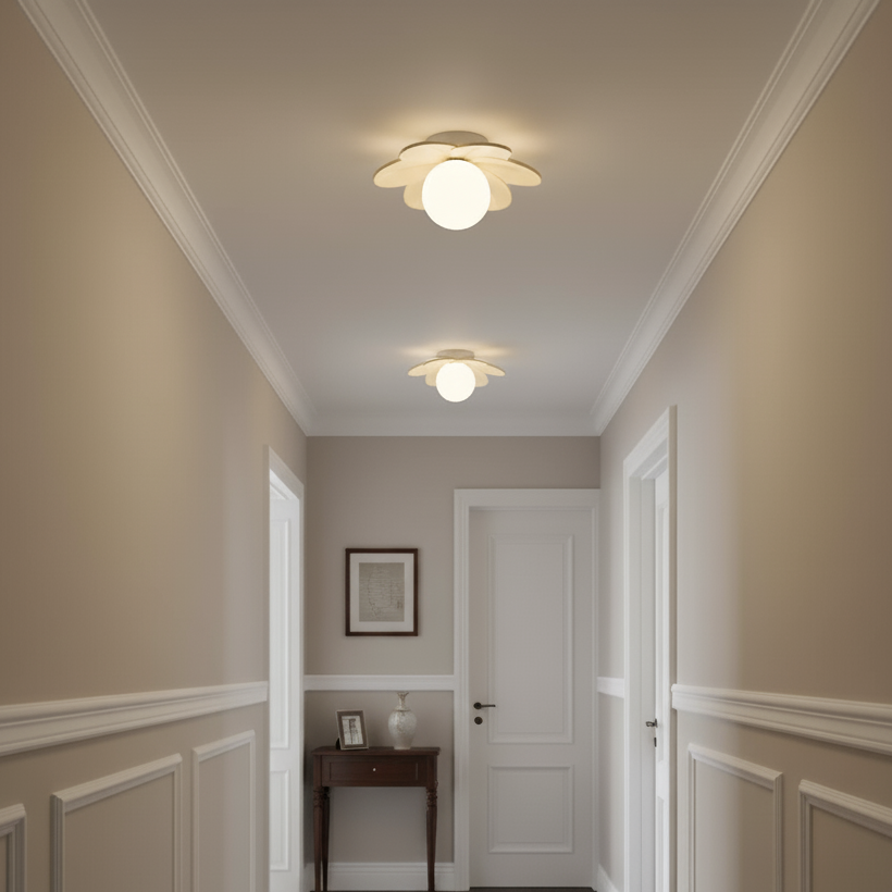 Petal Bloom Flush Mount Ceiling Light Floral Shade Kids Room