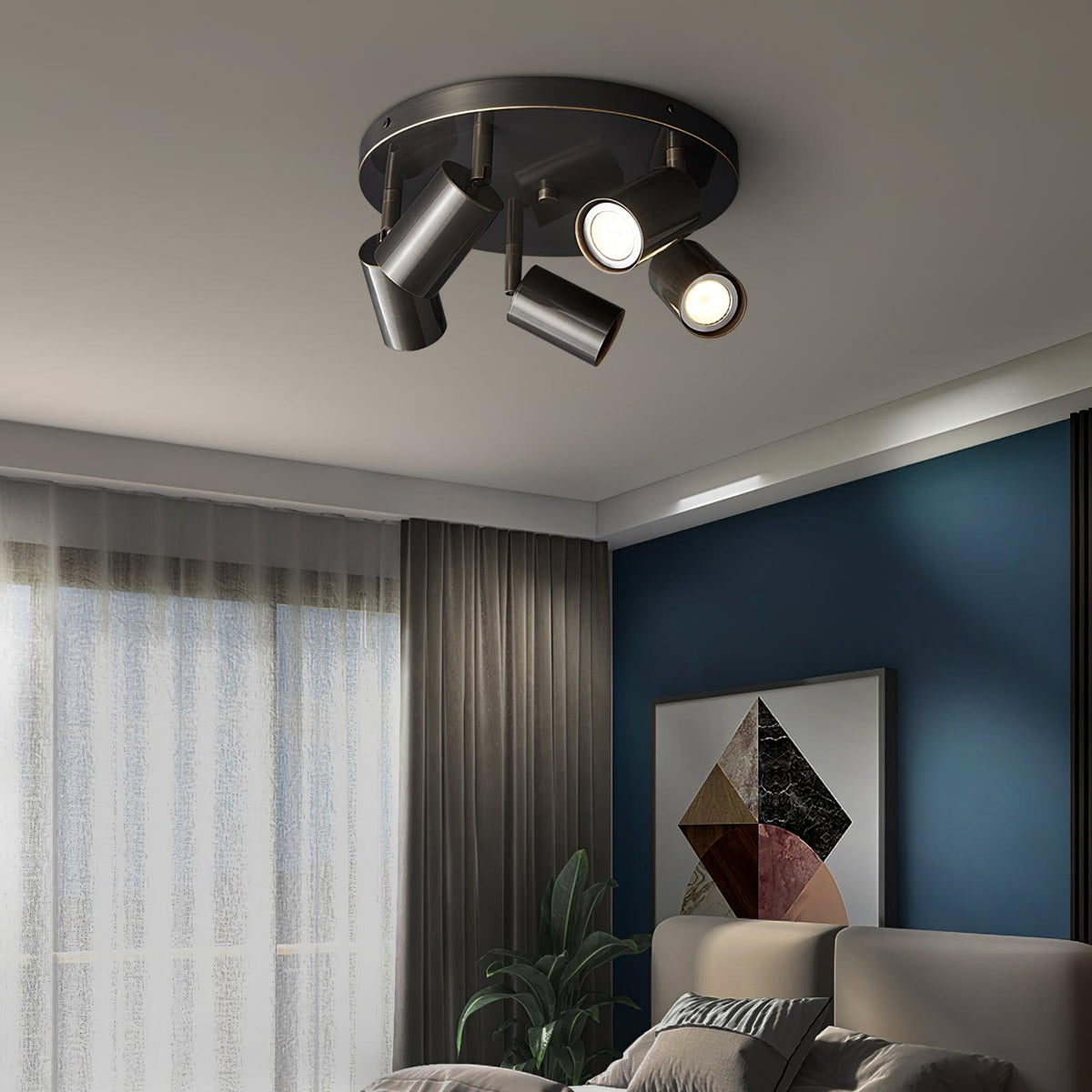 Halo Multi-Head Ceiling Spotlight Adjustable Track Light