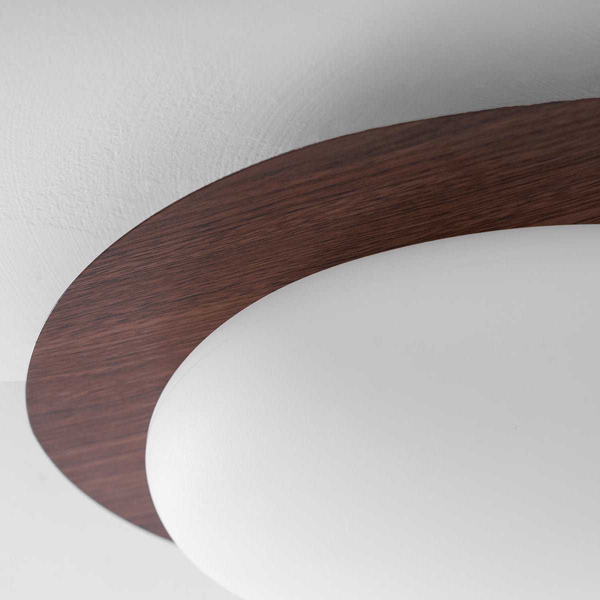Pebble Wood Flush Mount Ceiling Light Integrated LED Low Profile