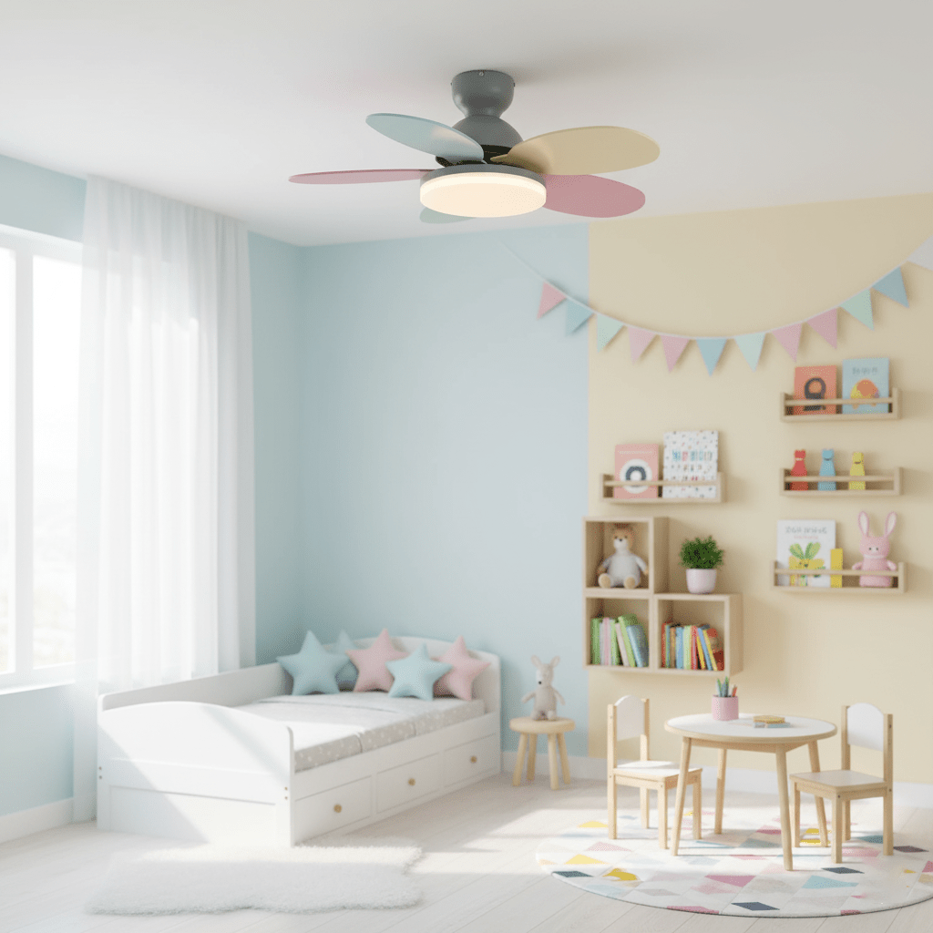 Petal Bloom Ceiling Fan Light Reversible Blades Remote Control