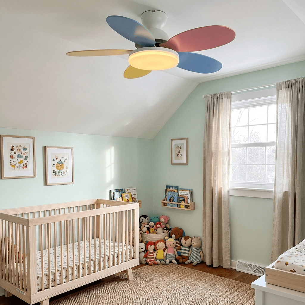 Petal Bloom Ceiling Fan Light Reversible Blades Remote Control