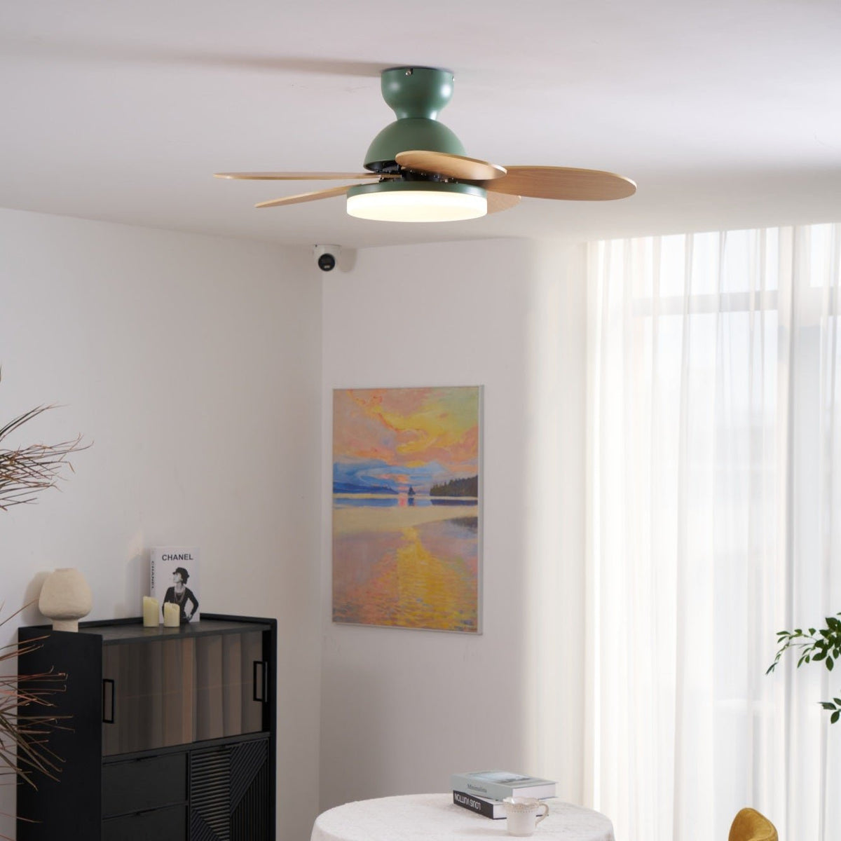 Petal Bloom Ceiling Fan Light Reversible Blades Remote Control