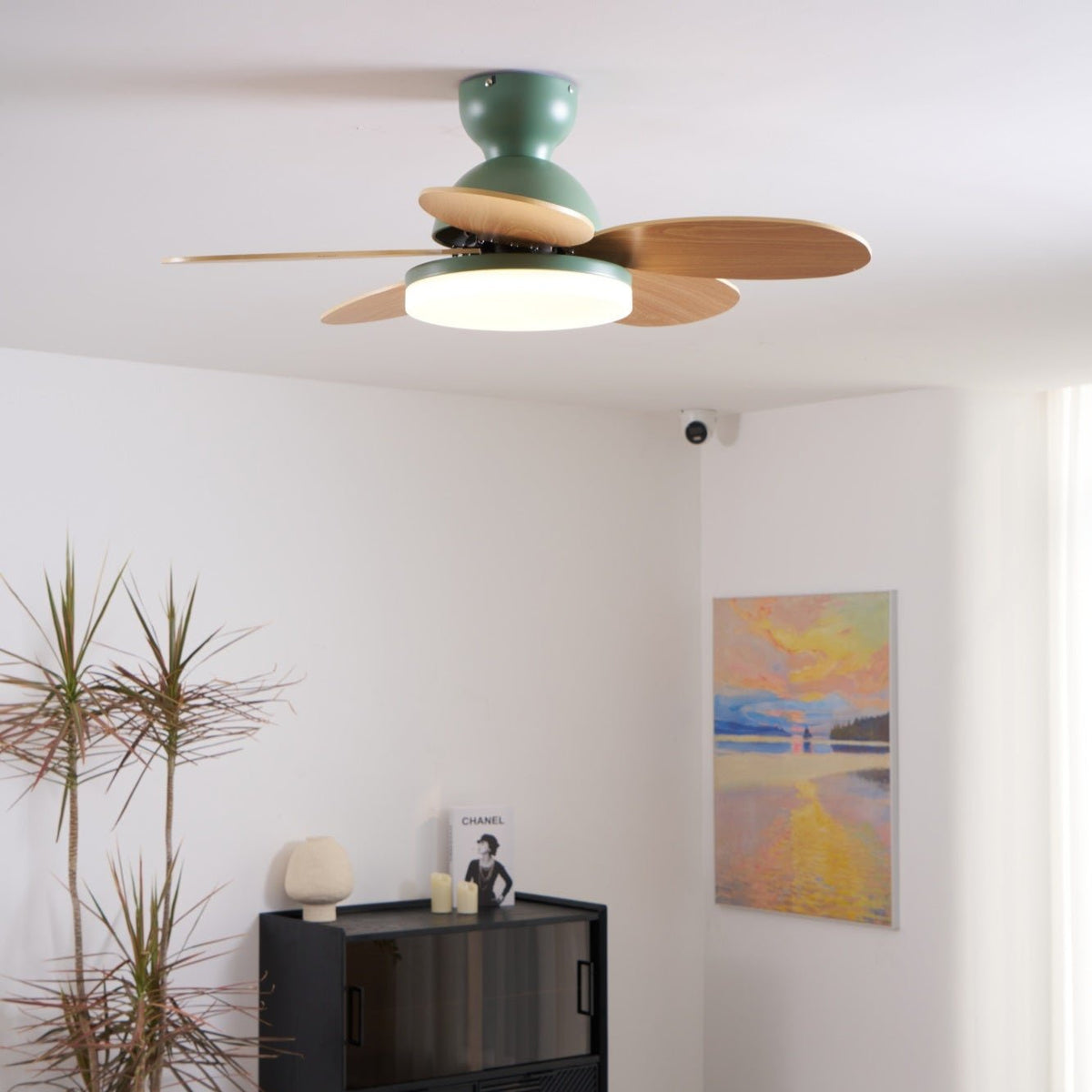 Petal Bloom Ceiling Fan Light Reversible Blades Remote Control