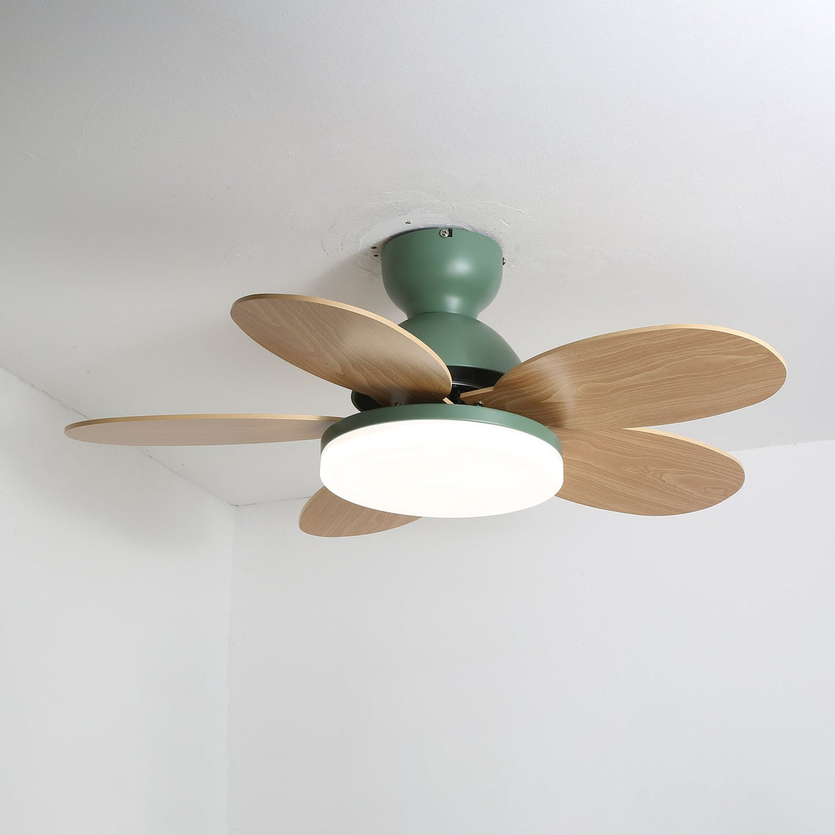 Petal Bloom Ceiling Fan Light Reversible Blades Remote Control