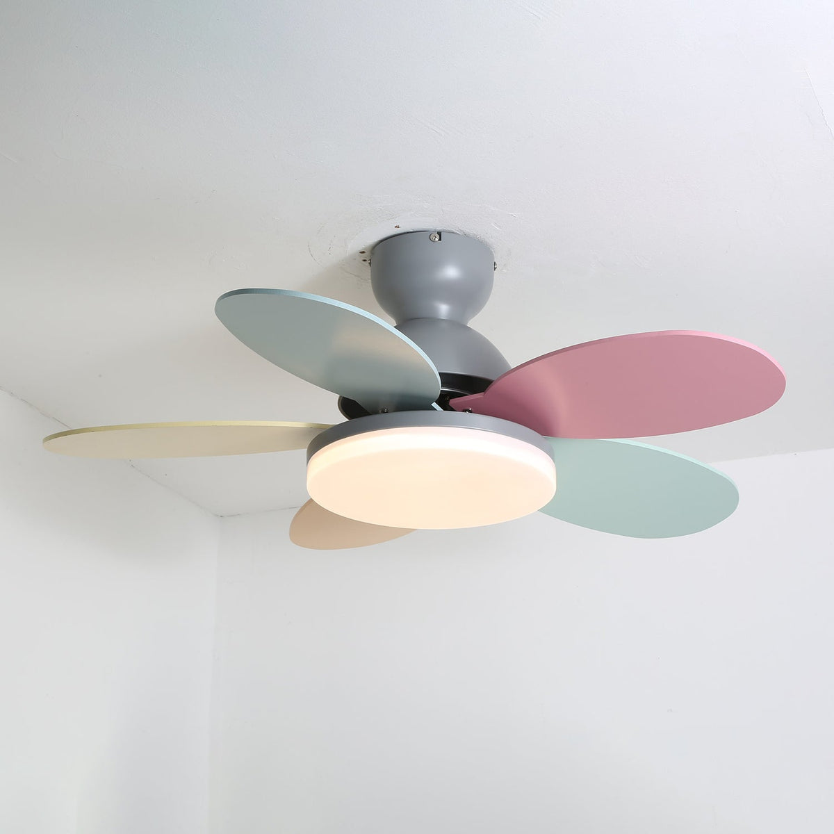 Petal Bloom Ceiling Fan Light Reversible Blades Remote Control