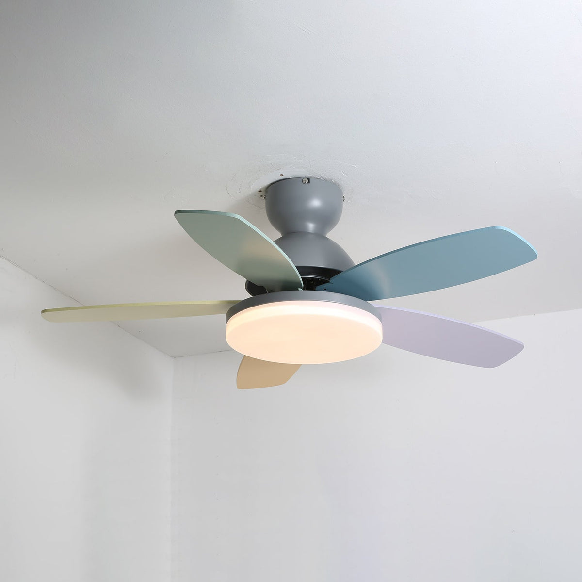 Petal Bloom Ceiling Fan Light Reversible Blades Remote Control