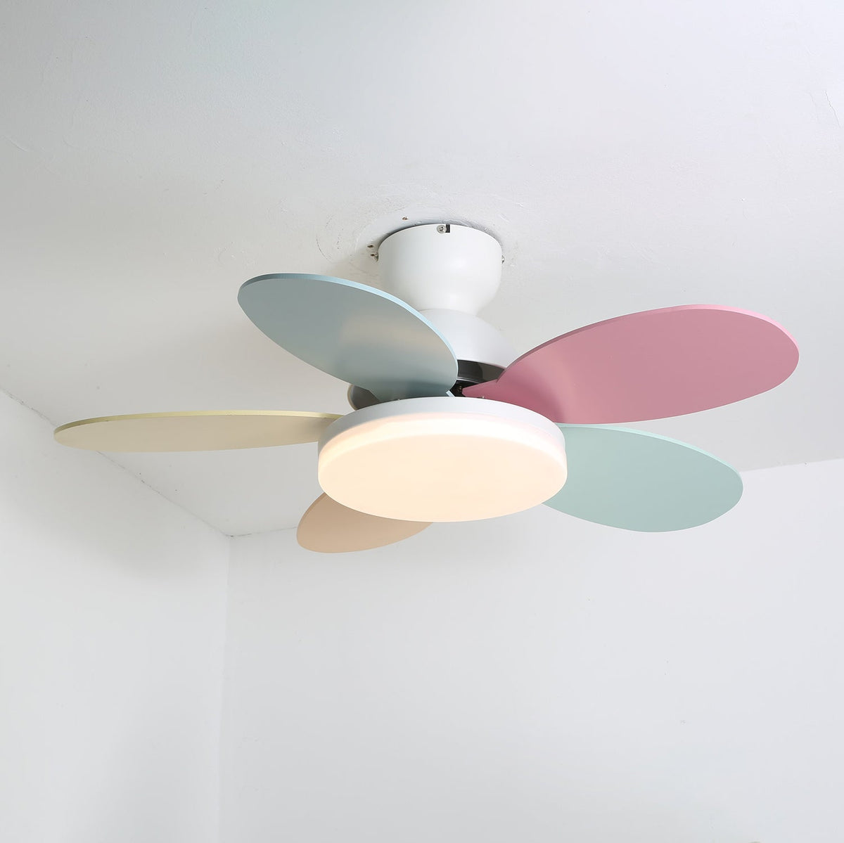Petal Bloom Ceiling Fan Light Reversible Blades Remote Control