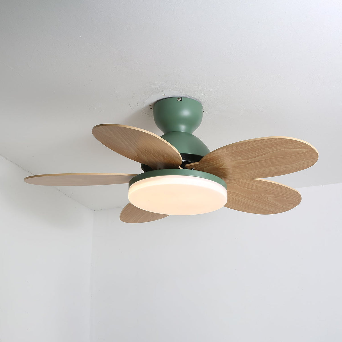 Petal Bloom Ceiling Fan Light Reversible Blades Remote Control
