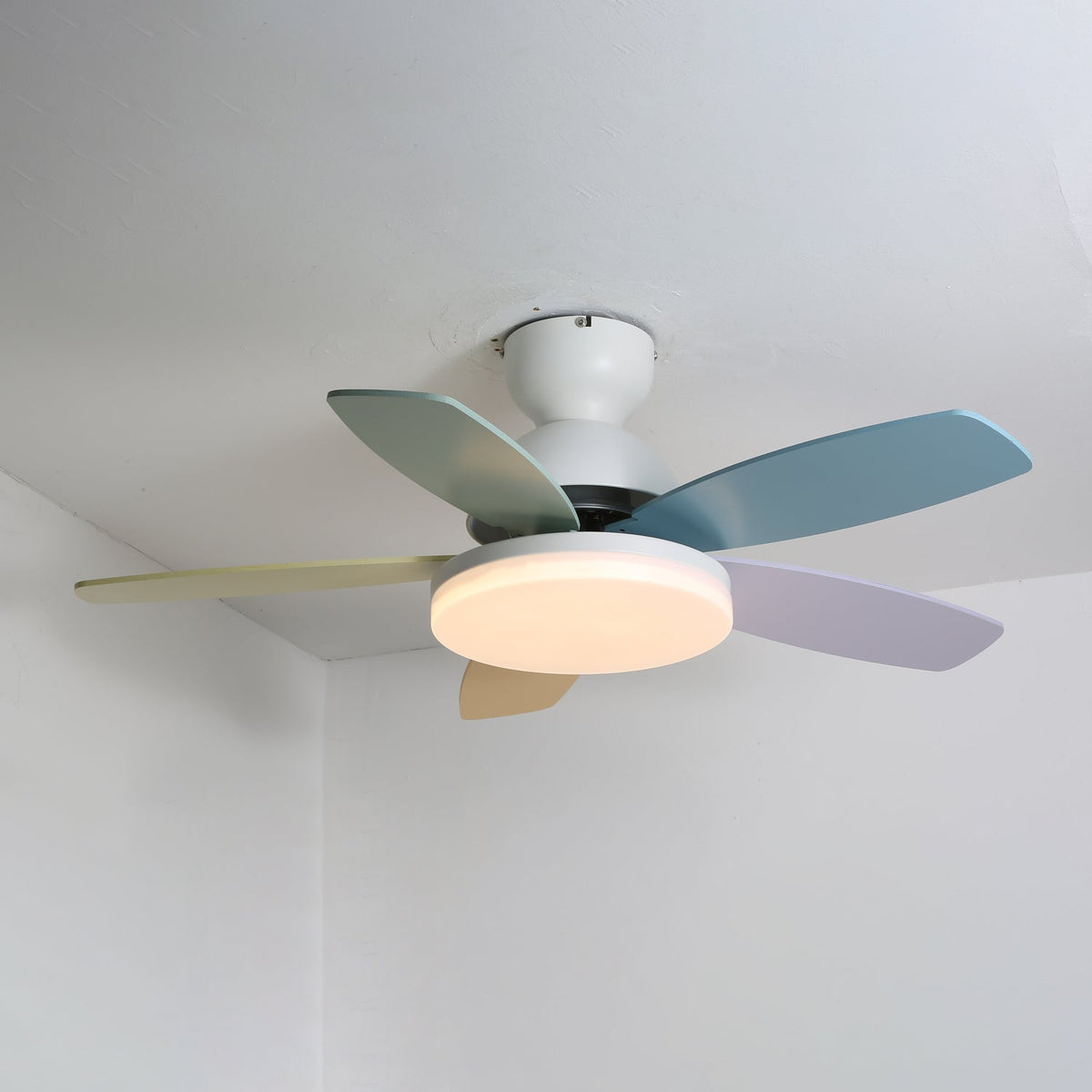 Petal Bloom Ceiling Fan Light Reversible Blades Remote Control