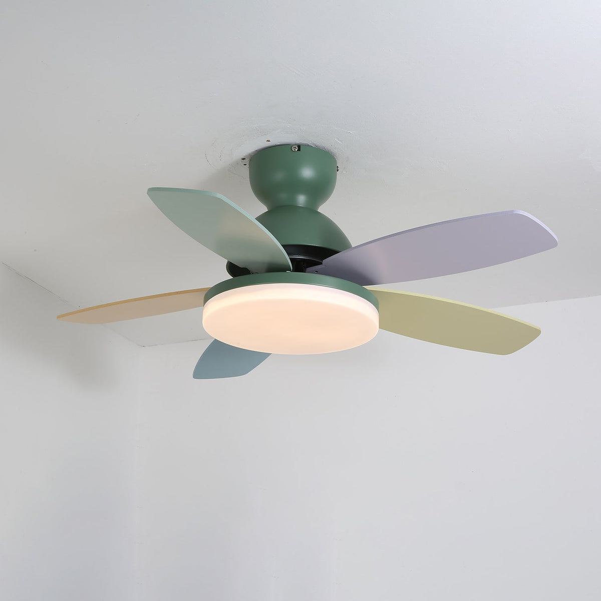 Petal Bloom Ceiling Fan Light Reversible Blades Remote Control