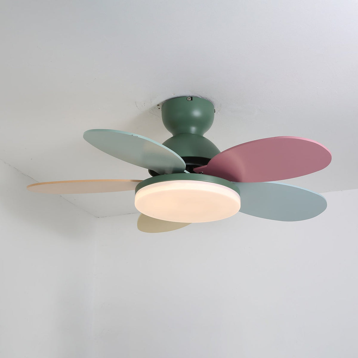 Petal Bloom Ceiling Fan Light Reversible Blades Remote Control